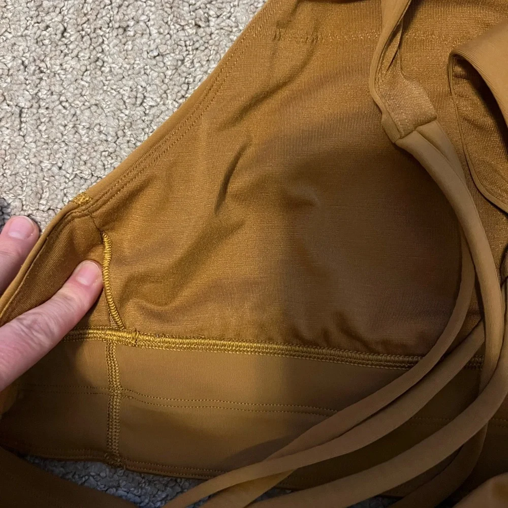 Lululemon Energy Bra High Neck Long Line - Gold Spice - Picture 7 of 8